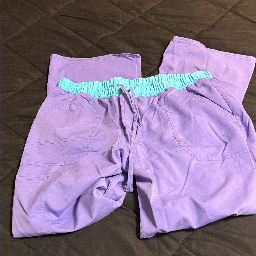 Purple and Teal Scrub Pants